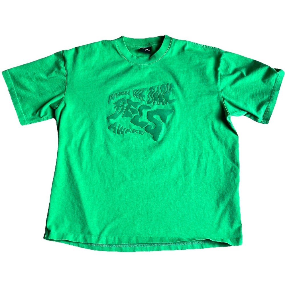 Boneless Streetwear Kelly Green Tshirt Large Heavyweight Suede Words